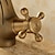 cheap Classical-Antique Brass Bathroom Sink Faucet,Table Type FaucetSet  Brass Two Handles One Hole Bath Taps with Hot and Cold Water Switch