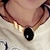 Недорогие Модные ожерелья-Женщины Заявление Большой черный колье Gemstone