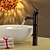levne Klasické-retro koupelnový umyvadlový faucet, vodopád, olejem potřená bronzová nádoba, jednopáková rukojeť, jednootvorová umyvadlová baterie s přepínačem teplé a studené vody