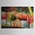levne Olejové malby umělců-Ručně malované Krajina Jeden panel Plátno Hang-malované olejomalba For Home dekorace