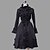 levne Historické a vintage kostýmy-Jednodílné/Šaty Gothic Lolita Lolita Cosplay Lolita šaty Jednobarevné Dlouhý rukáv Medium Length Šaty Pro Bavlna