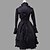 levne Historické a vintage kostýmy-Jednodílné/Šaty Gothic Lolita Lolita Cosplay Lolita šaty Jednobarevné Dlouhý rukáv Medium Length Šaty Pro Bavlna
