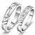 זול טבעות-טבעת &#039;זוגות סגסוגת כסף מצופה פלטינה ואופנה