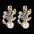 abordables Parures de Bijoux-Alliage élégant avec strass / imitation Set Bijoux en perles des femmes y compris le collier, boucles d&#039;oreilles