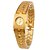 cheap Watches-Women&#039;s Fold-over Fashion Watch Gold Wrist Watch - Black / Gold Gold