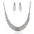 billige Smykkesæt-lækker tjekkisk rhinestones legering belagt bryllup smykker sæt, herunder halskæde og øreringe