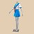 baratos Fantasias Anime-Inspirado por Suzumiya Haruhi Haruhi Suzumiya Anime Fantasias de Cosplay Japanês Ternos de Cosplay Uniformes Escolares Retalhos Manga Curta Blusa Saia Cinto Para Mulheres / Laço / Laço