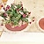billiga Kök och bordslinne-set om 6 röd tryckt med spets glasunderlägg