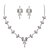 billige Smykkesett-krystall bukett brude halskjede og øredobb sett