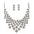 abordables Conjuntos de joyas-brillantes de aleación con el conjunto de joyas de diamantes de imitación, incluyendo collar y los pendientes