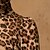 levne Dámské topy-dámské leopard turtle neck halenka