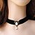 cheap Necklaces-Women&#039;s Gothic Black Velvet Royal Pearl Necklace