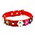 abordables Collares, arneses y correas para perros-Gato Perro Cuello Ajustable / Retractable Flor Cuero de PU Negro Rojo