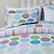 cheap Quilts &amp; Coverlets-3-Piece Natalie Colorful Dots Cotton Queen Quilt Set
