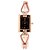 cheap Women&#039;s Watches-Women&#039;s Fold-over Fashion Watch Gold Watch Square Watch Gold Tile Ladies Wrist Watch - Rose Gold