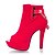 cheap Women&#039;s Shoes-Spring Summer Fall Winter Fashion Boots Suede Casual Stiletto Heel Chain Black Red