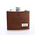 cheap Customized Drinkware-Personalized Gift Brown 5oz PU Leather Flask