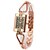 cheap Women&#039;s Watches-Women&#039;s Fold-over Fashion Watch Gold Watch Square Watch Gold Tile Ladies Wrist Watch - Rose Gold