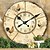 cheap Rustic Wall Clocks-Country Floral&amp;Animal Wall Clock