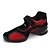 cheap Dance Shoes-Women&#039;s Dance Sneakers Fabric Flat Flat Heel Black Red Blue