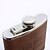 cheap Customized Drinkware-Personalized Gift Brown 5oz PU Leather Flask