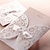 cheap Wedding Invitations-Z-Fold Wedding Invitations 50-Invitation Cards Pearl Paper 6 ½&quot;×4 ½&quot; (16.6*11.5cm)