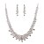abordables Conjuntos de joyas-hermosa pedrería checa de aleación de boda joyería nupcial conjunto plateado, incluyendo collar y los pendientes