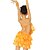 halpa Roupa de Dança Latina-Latin Dance Side-Draped Crystals / Rhinestones Sleeveless Natural Spandex Satin / Performance
