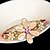 abordables Pulseras-Mujeres Flower Bracelet Crystal