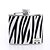 baratos Copos Personalizados-Presente personalizado da zebra-stripe 5 oz PU Couro Flask