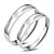 voordelige Ringen-Voor Stel Kubieke Zirkonia Zilver Sterling zilver Liefde Sieraden