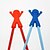 abordables Outils de Mesure-poupée de silicone portable baguettes d&#039;apprentissage (1 paire couleurs aléatoires)