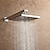 abordables Cabezal de ducha-Cabezal de ducha de lluvia básico de 7,9 pulgadas, cabezal de ducha rectangular/contemporáneo, cromo pulido