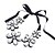 olcso Divat nyaklánc-Női Kristály Nyilatkozat nyakláncok - Kocka cirkónia Virág Divat Fekete, Ezüst, Kávé Nyakláncok Kompatibilitás Különleges alkalom, Születésnap, Ajándék