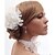 cheap Headpieces-Beautiful Silk Screen/Imitation Pearls And Lace Wedding/Bride Headdress Flower