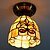 cheap Ceiling Lights-40W Artistic Flush Mount Light with Tiffany Glass Shade