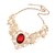 cheap Necklaces-Women&#039;s Royal Hollow Big Ruby Short Necklace
