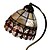 billige Lamper og lampeskærme-40W Kunstnerisk Tiffany bordlampe med blomster Stained Glass Shade i Arc Arm Style