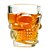 זול כלי שתייה-זכוכית גולגולת מגניב 2.5oz ויסקי ירה בירה (4 חבילה-)