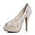 cheap Women&#039;s Shoes-Spring Summer Fall Platform Wedding Office &amp; Career Stiletto Heel Platform Rhinestone Ivory