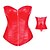 abordables Disfraces históricos y vintage-Red PU Punk Lolita Corset