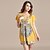 olcso Női ruhák-női ség molett vintage print ruha (mellszobor :110-128 cm, hossz: 76cm)