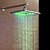 abordables Pommeaux de douche à LED-contemporain Douche pluie Nickel brossé Fonctionnalité - Effet pluie / LED, Pomme de douche / Laiton / #