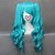 voordelige Gaming Cosplay-pruiken-Cosplay Pruiken Vocaloid Hatsune Miku Anime / Videogames Cosplaypruiken 22 inch(es) Hittebestendige vezel Dames Halloweenpruiken