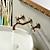 cheap Wall Mount-Wall Mounted Bathroom Sink Mixer Faucet, Widespread Basin Taps Vintage Brass 2 Handles 3 Holes Washroom Wash Baxin Tap with Cold Hot Water Hose Retro Antique