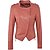 billiga Damytterkläder-Kvinnors Lapel Solid Color Slim Jacka med dragkedja Detalj