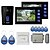cheap Video Door Phone Systems-7&quot; Color Hands Free Video Door Phone With 2 Monitors  Night Vision RFID Keyfobs Electronic Controlling Lock