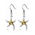 billige Øreringe-Dejlig stjerne Cut Alloy med krystal dråbe øreringe (Flere farver)