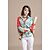cheap Women&#039;s Tops-Women&#039;s Chiffon Plus Size Colorful Stripe Shirt(Bust:120-156cm)
