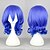abordables Perruques Halloween-Perruques de Cosplay KARNEVAL Cosplay Bleu Moyen Anime Perruques de Cosplay 45 CM Masculin / Féminin